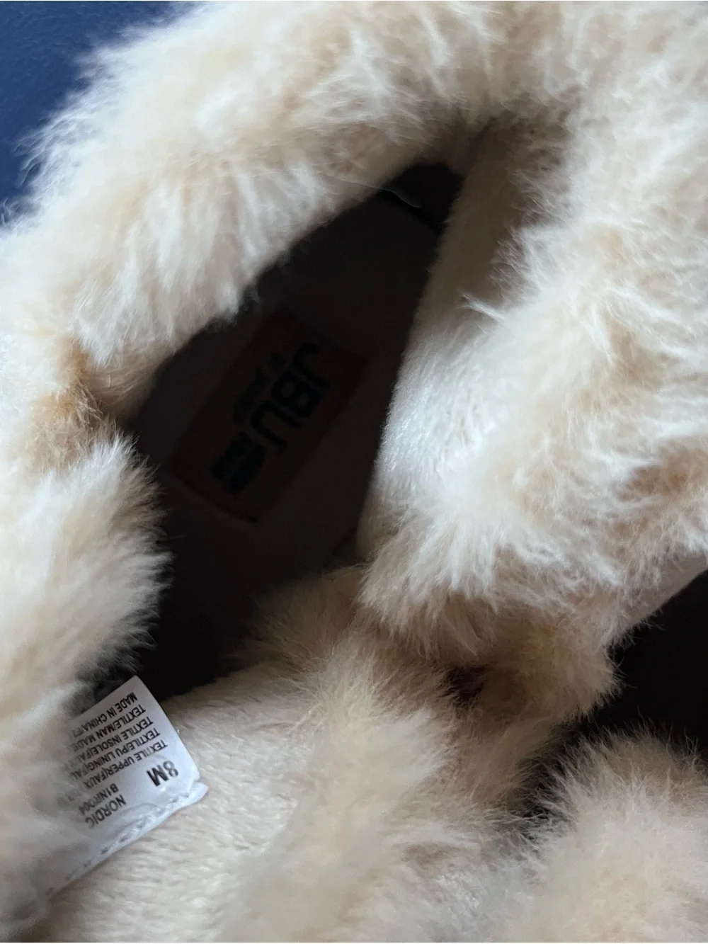 JBU Women's Tan Suede Shearling Memory Foam Ankle Boots, like New